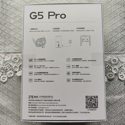 Routeur sans fil ZTE 5G AI CPE G5 Pro MC8512 WiFi 7 BE7200