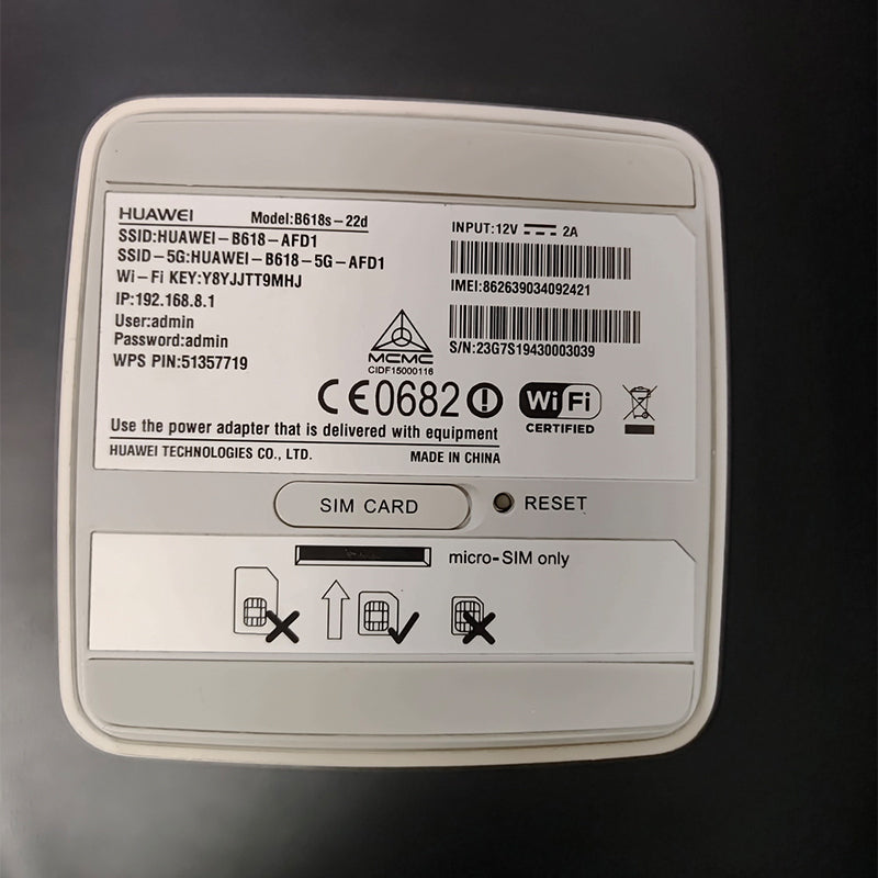 Routeur Wi-Fi d'intérieur HUAWEI 4G B618s-22d LTE Cat11 sans fil CPE