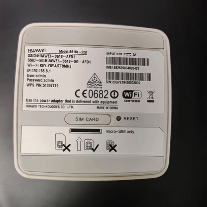 Routeur Wi-Fi d'intérieur HUAWEI 4G B618s-22d LTE Cat11 sans fil CPE