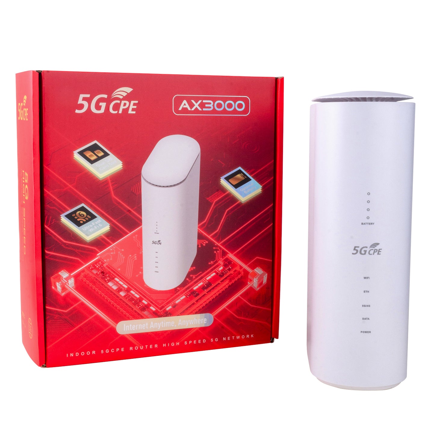 5G NR NSA+SA Wireless Router WiFi 6 AX3000 Indoor CPE NR600